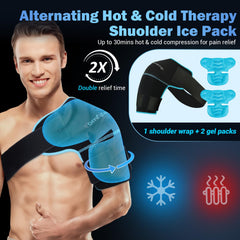 Comfytemp dual gel packs enable hot and cold therapy without interruptions