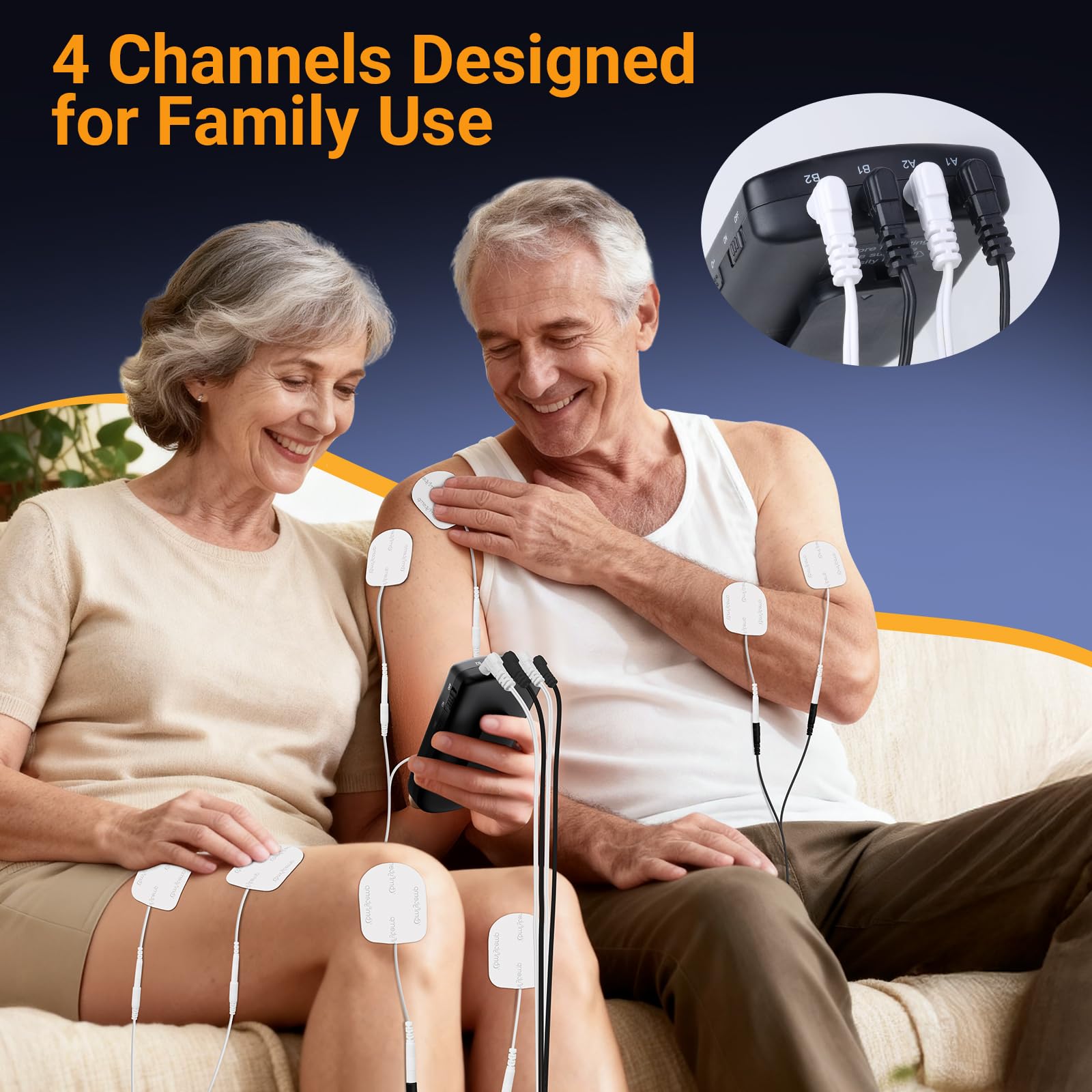 Comfytemp electrode pads set provides secure adhesion for continued comfort.