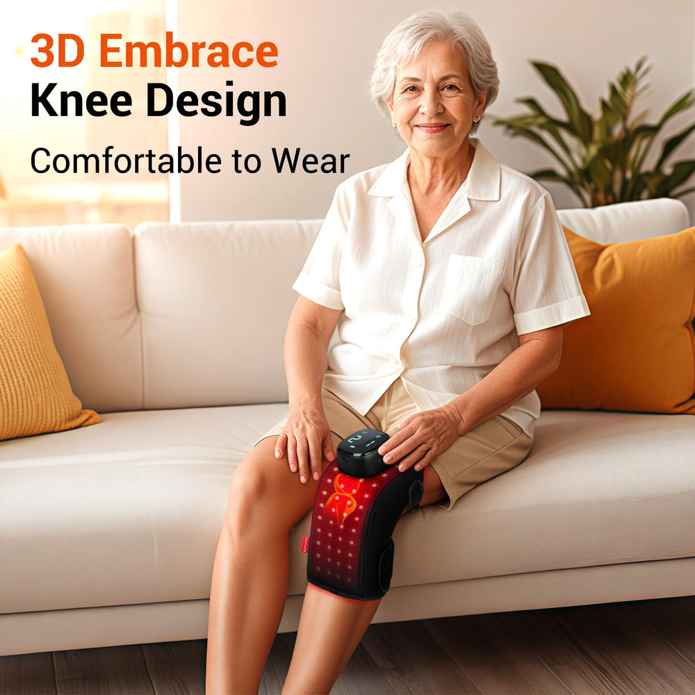 Comfytemp knee wrap 5000mAh battery enables cordless use anywhere.