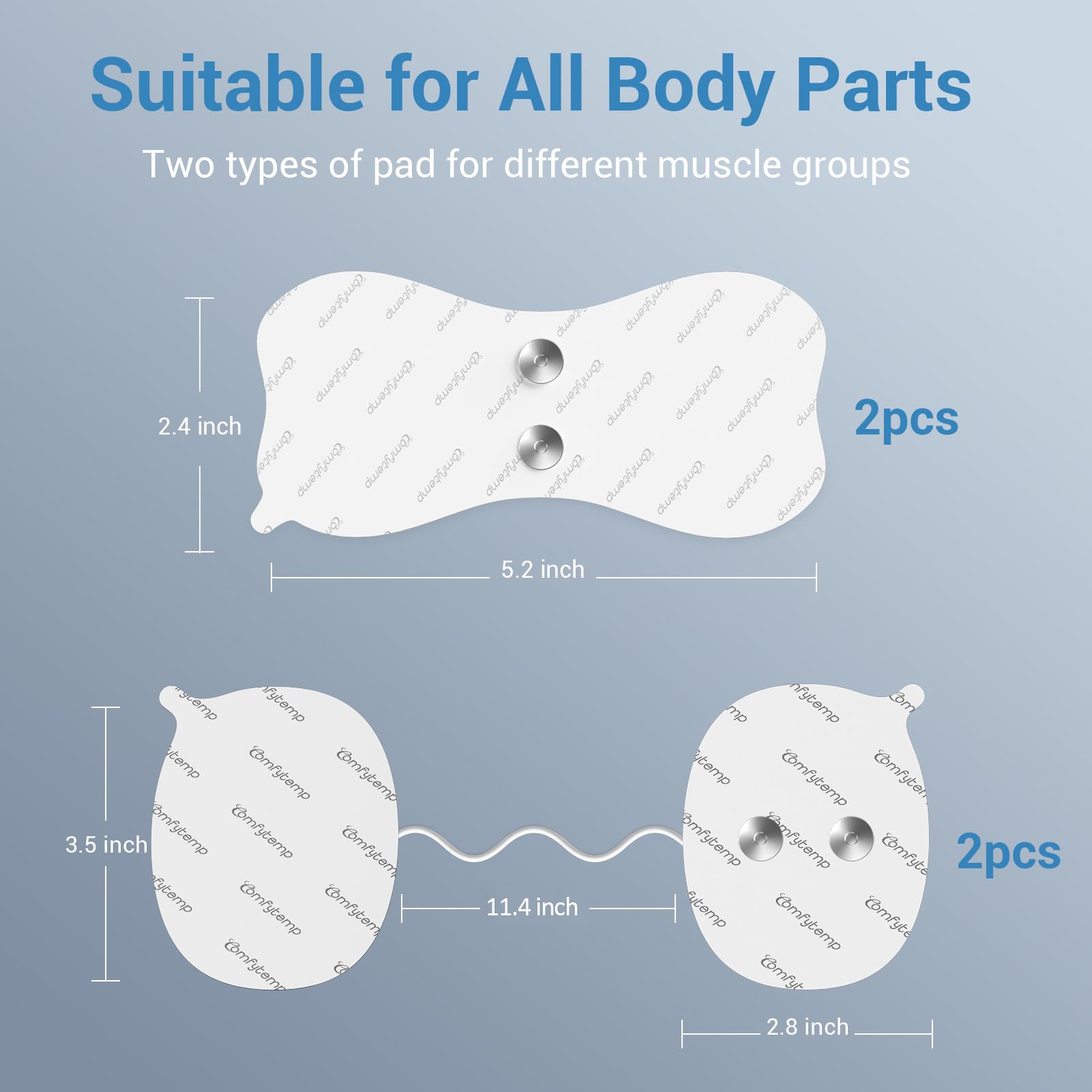 Comfytemp leg use pads offer targeted relief.