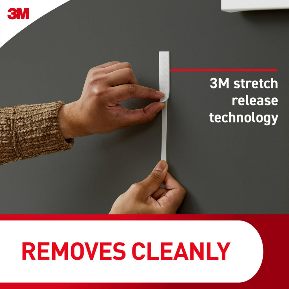 Command XL strips minimize wall damage during hanging and reconfiguring.