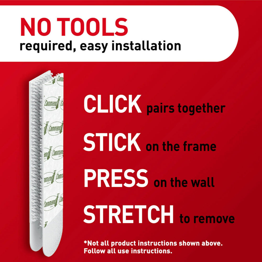 Command XL strips offer a strong hold with simple removal when updating decor.