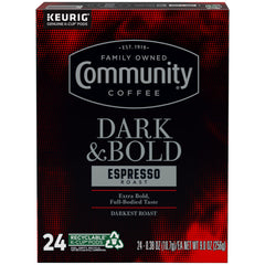Community Coffee 24-count pack pods for convenient daily servings.