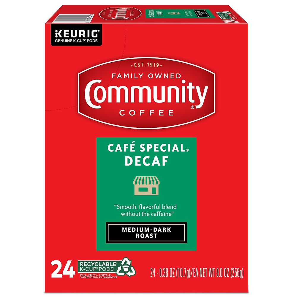 Community Coffee 24-count pods package for easy daily brewing.