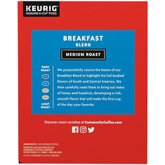 Community Coffee Breakfast Blend pods arranged for a convenient single-serve option in busy mornings