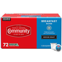 Community Coffee Breakfast Blend pods for quick, consistent mornings.