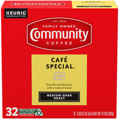Community Coffee Cafe Special features caramel and cocoa notes for a warm cup.