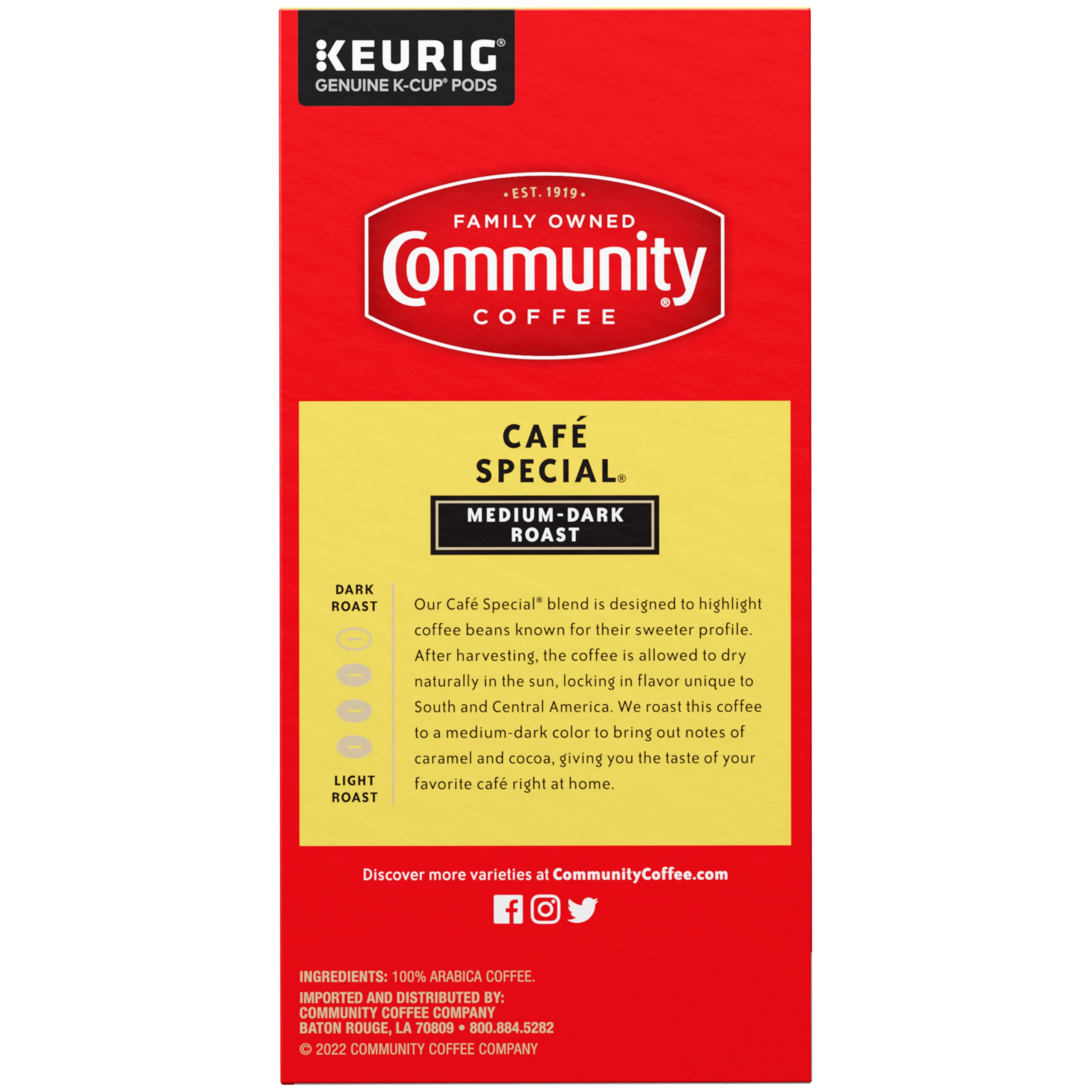 Community Coffee Cafe Special pods deliver a smooth, balanced finish in every cup.