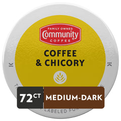 Community Coffee Chicory Keurig-compatible pods for fast, hassle-free cups.