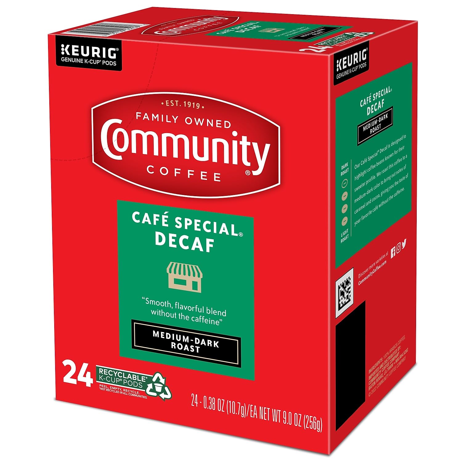 Community Coffee cup steam ready to pair with creamy or tart desserts.