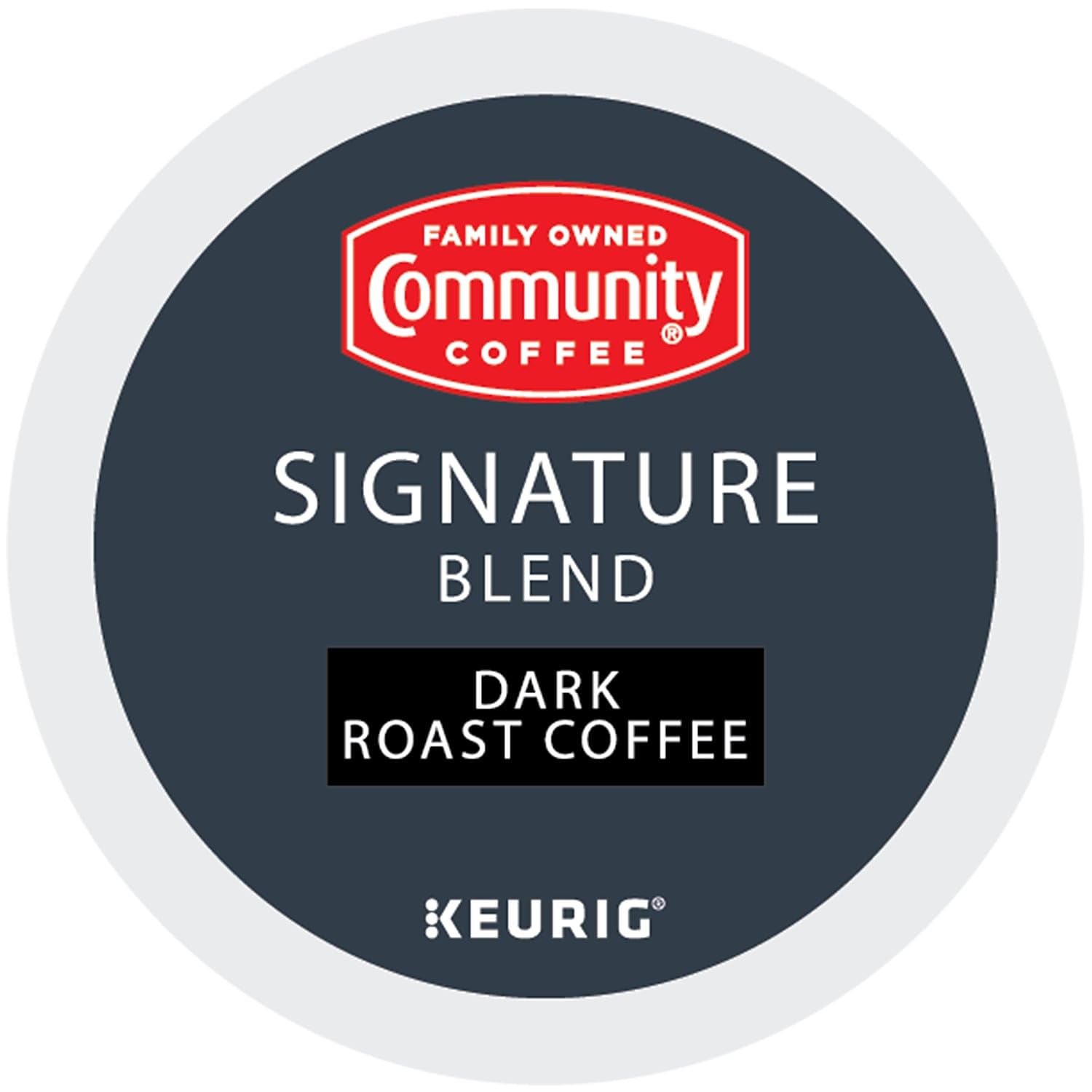 Community Coffee Signature Blend Keurig-compatible pods for quick, convenient mornings.