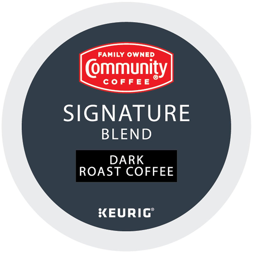 Community Coffee Signature Blend Keurig-compatible pods for quick, convenient mornings.