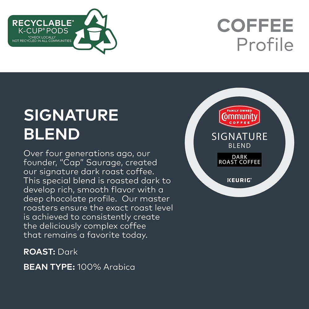 Community Coffee Signature Blend uses premium beans from trusted sourcing partnerships.