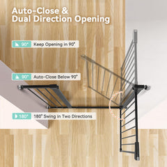 COMOMY auto-close gate door closes automatically after passing