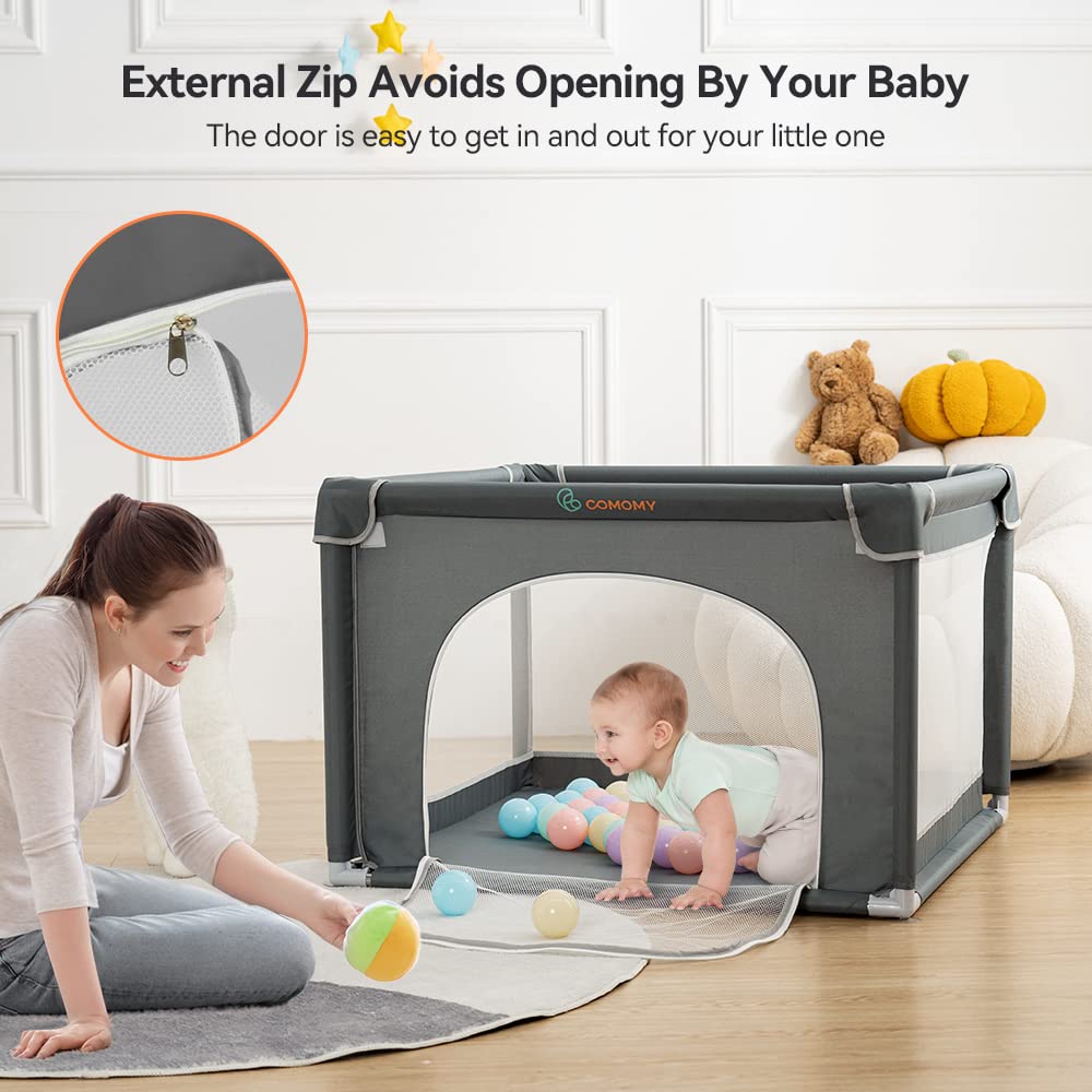 COMOMY playpen suitable for indoor and outdoor use in everyday life.