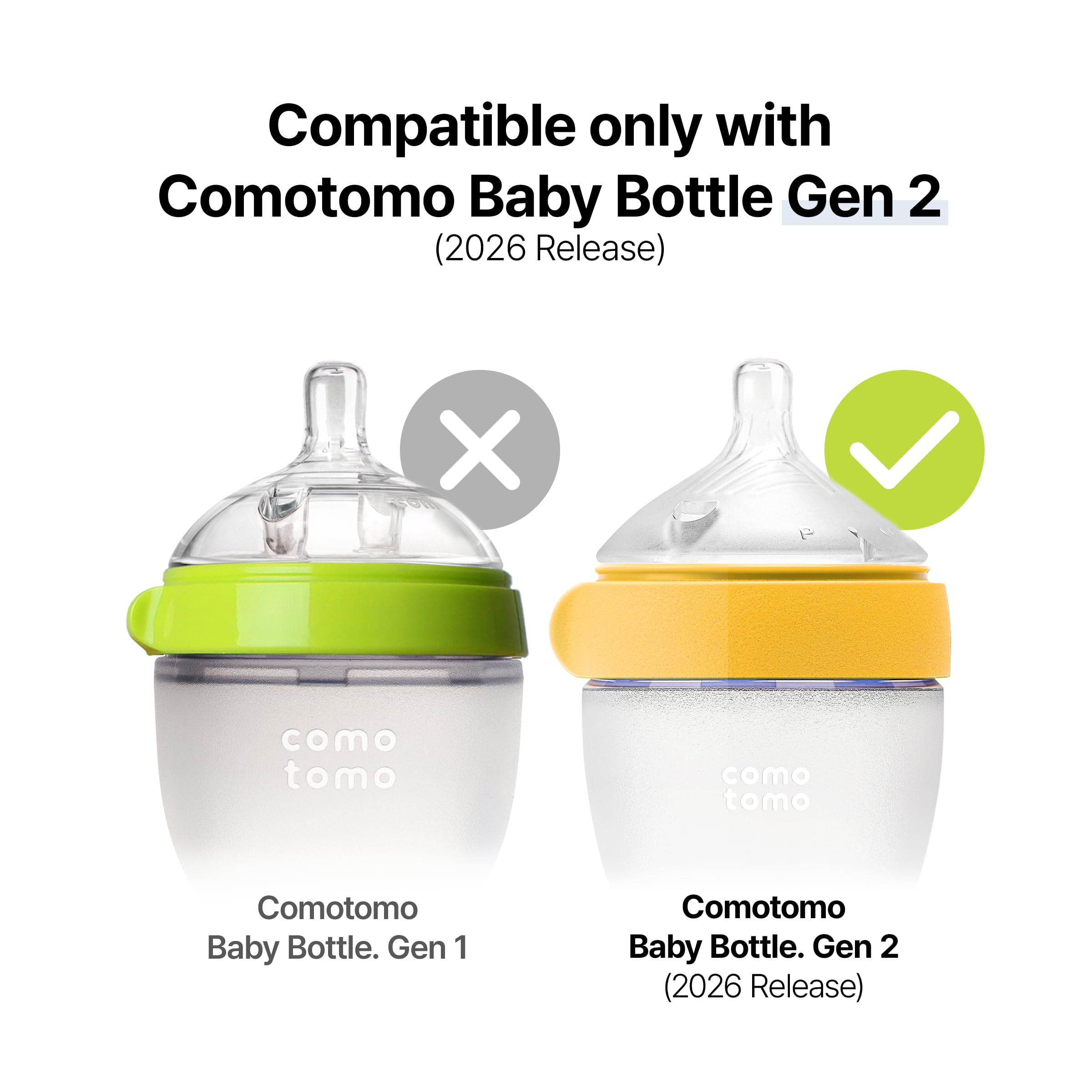 Comotomo Gen 2 fast flow nipple opening closeup reveals larger opening.