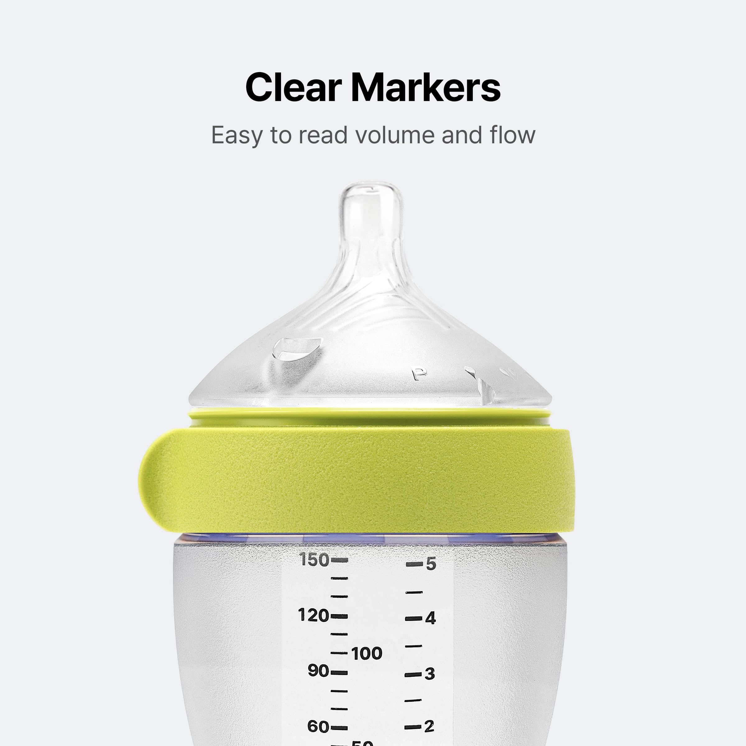 Comotomo Gen 2 flow markings printed in silicone ink for visibility