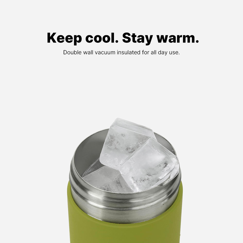 Comotomo Toddler Tumbler Green double wall insulation keeps drinks cooler longer