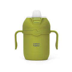 Comotomo Toddler Tumbler Green with spout for easy on the go sipping