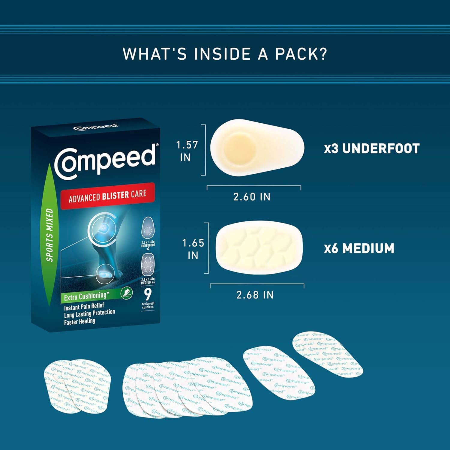 Compeed patch on skin showing second-skin feel and moisture balance