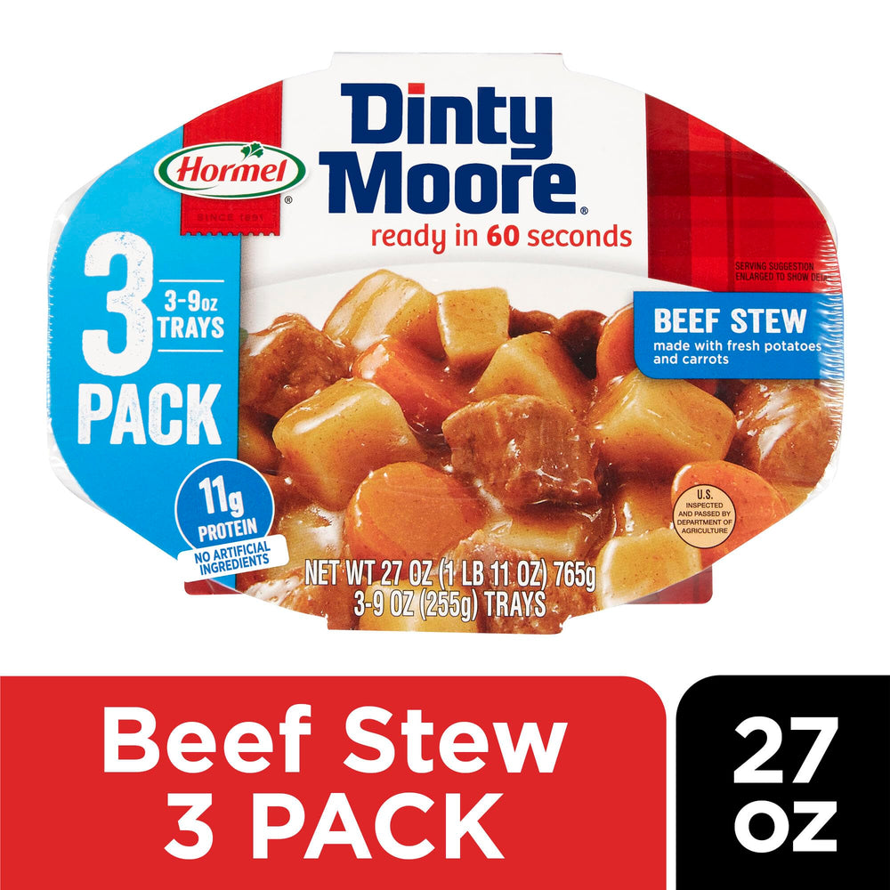 Dinty Moore Beef Stew served in a bowl for a comforting dinner