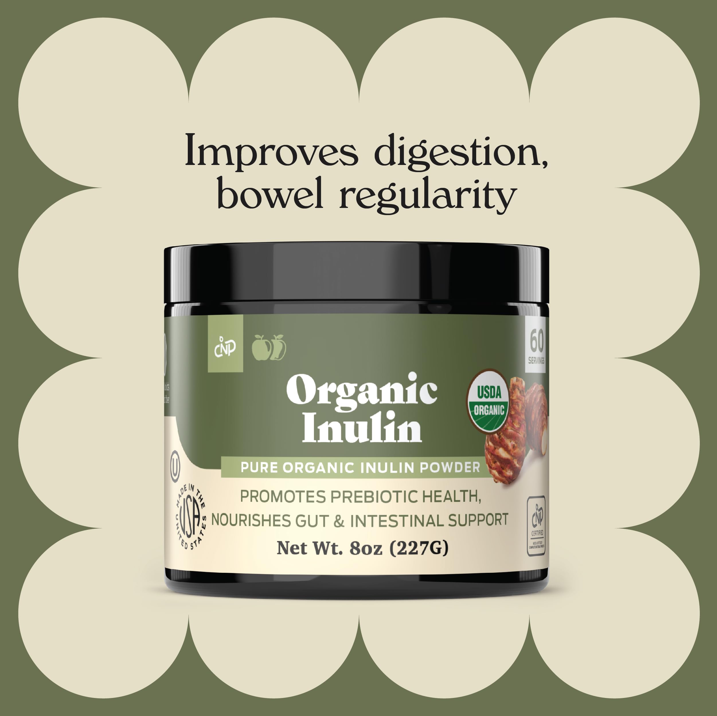 Complete Natural Inulin unflavored powder ready for neutral recipe mixing