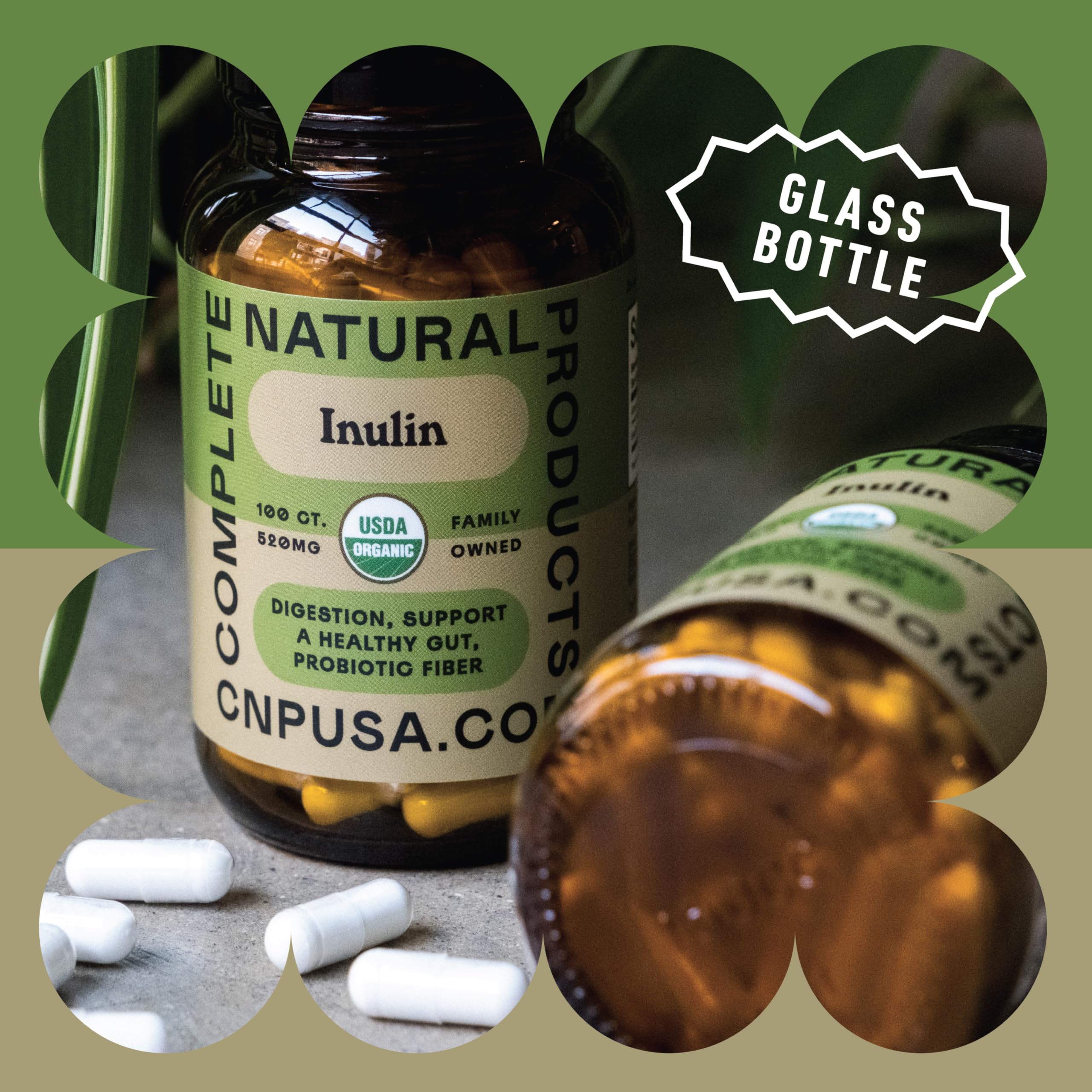 Complete Natural Jerusalem Artichoke Inulin Capsules bottle