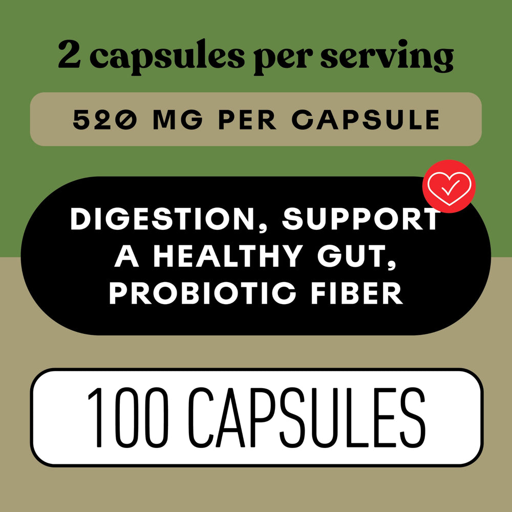 Complete Natural Inulin Capsules closeup label emphasising ingredient purity