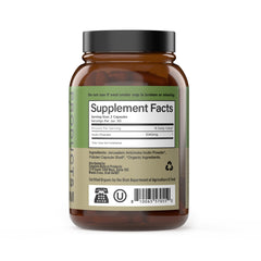 Closeup of Complete Natural Inulin Capsules label showing clean ingredients