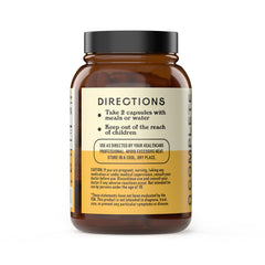 Complete Natural Products dandelion root capsules label close-up for transparent ingredients.