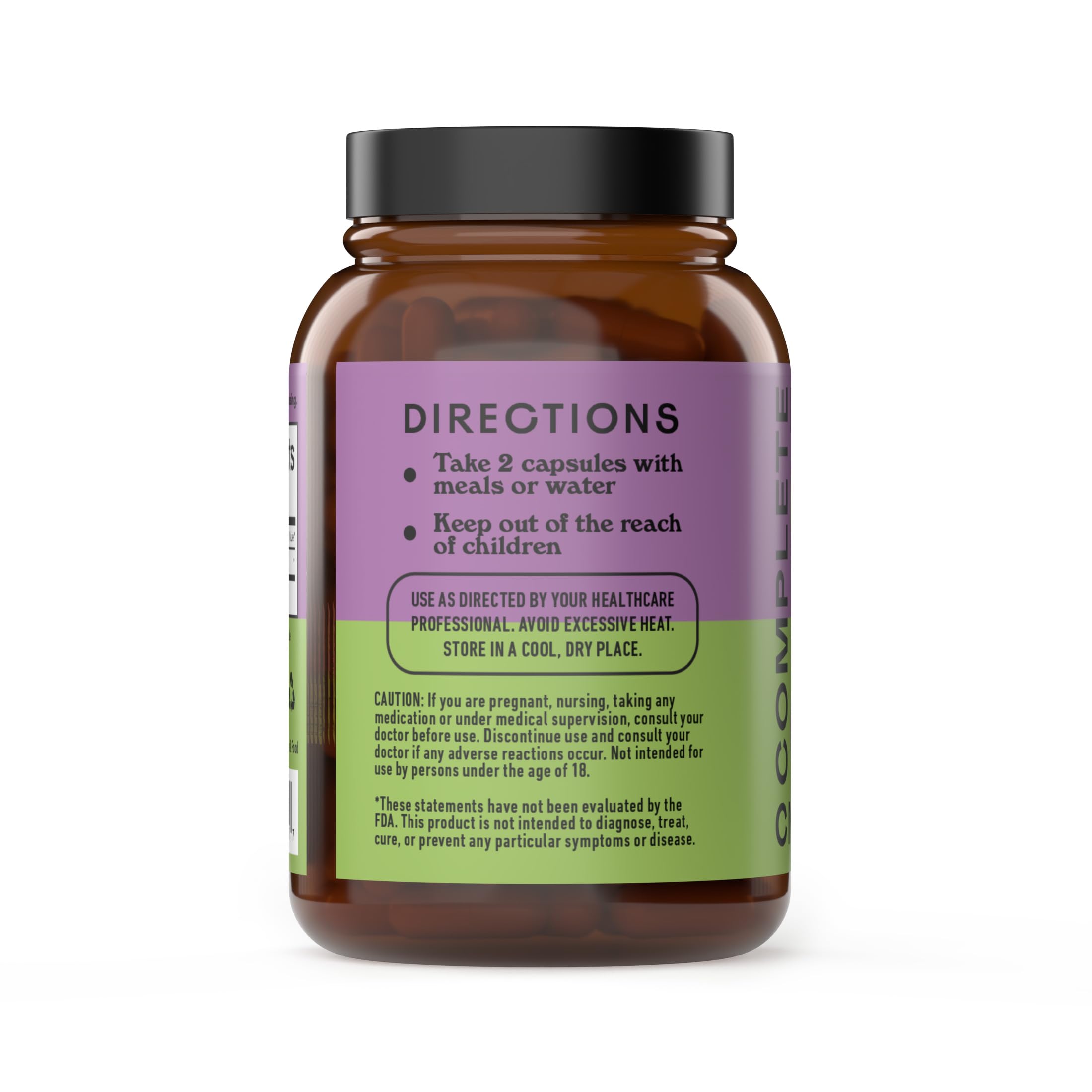 Complete Natural Products milk thistle capsules label showing organic certification.