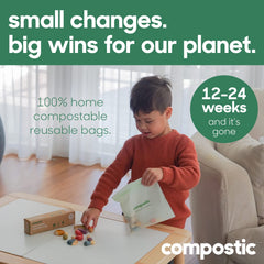 Compostic gallon bags are freezer-safe for storing leftovers.