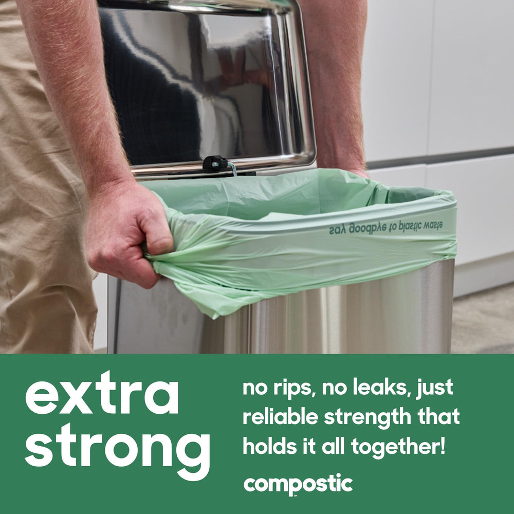 Compostic compostable packaging on display