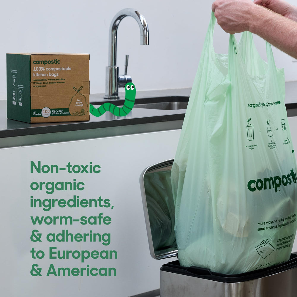 Compostic fast-breakdown bags promote quicker decomposition in composting streams