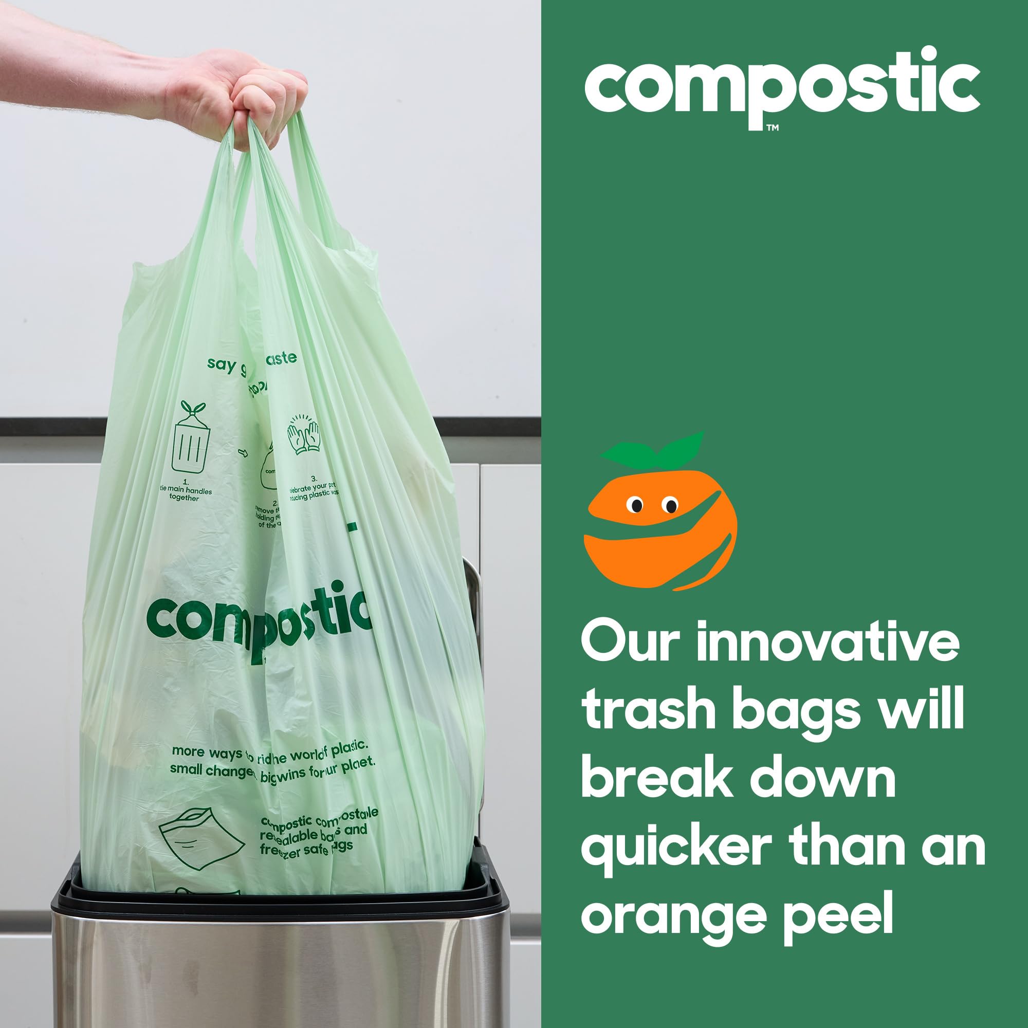 Compostic GMO-free and BPA-free materials support a safer kitchen waste solution