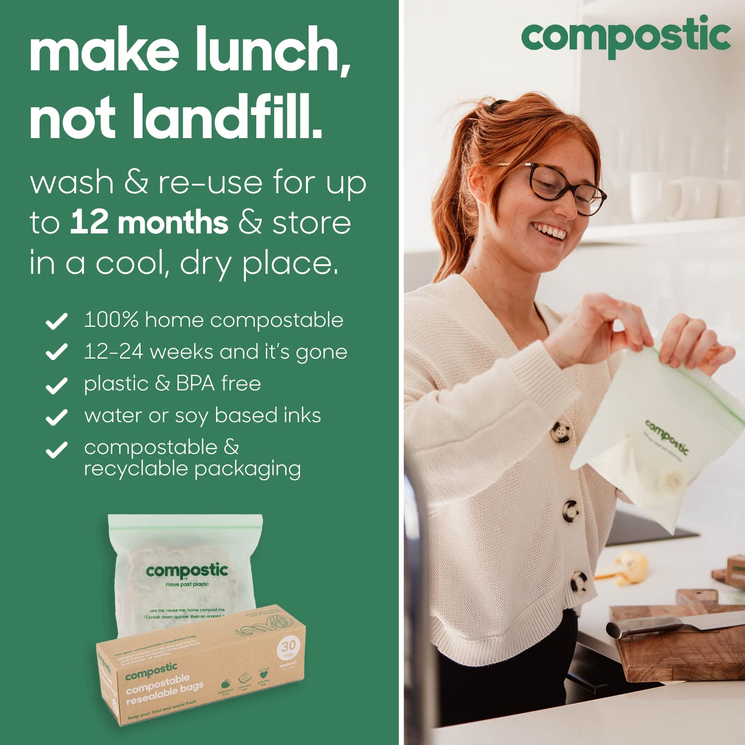 Compostic soy-based inks print packaging with eco-friendly inks.