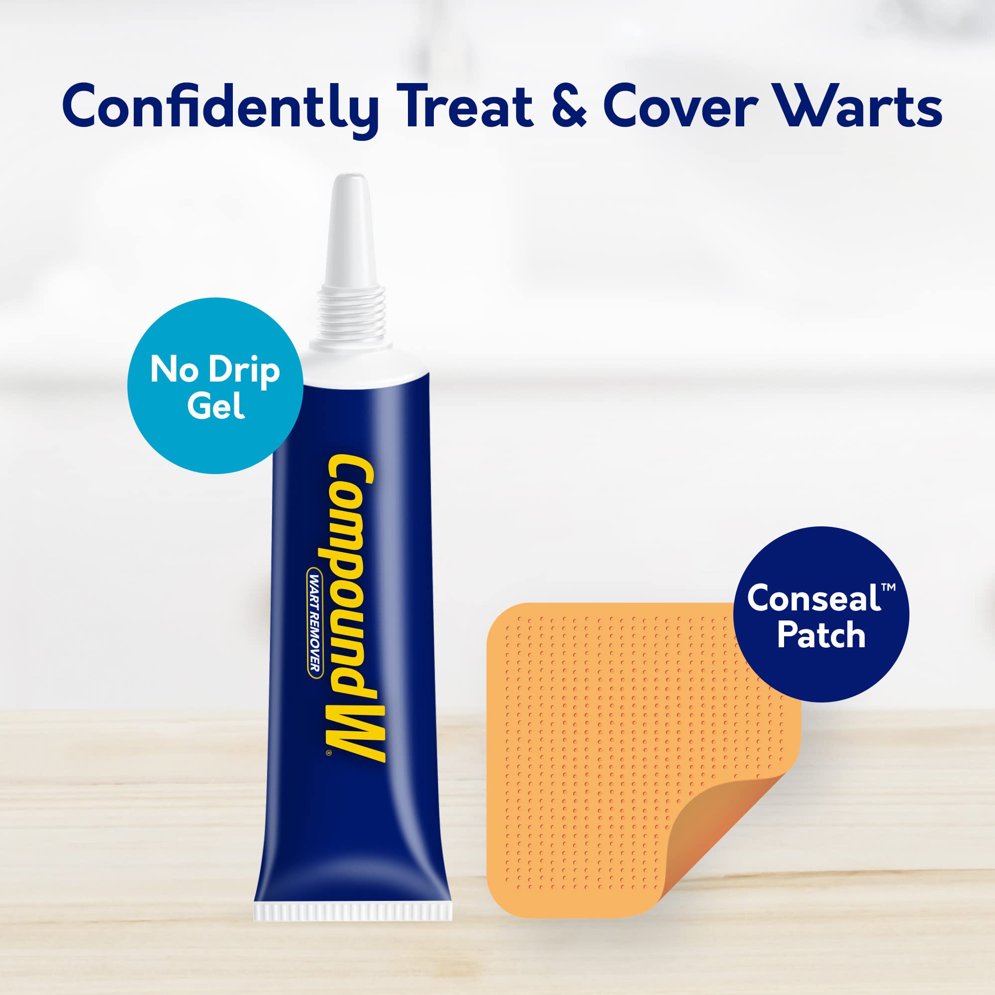 Compound W ConSeal patches are waterproof and discreet for wart coverage.
