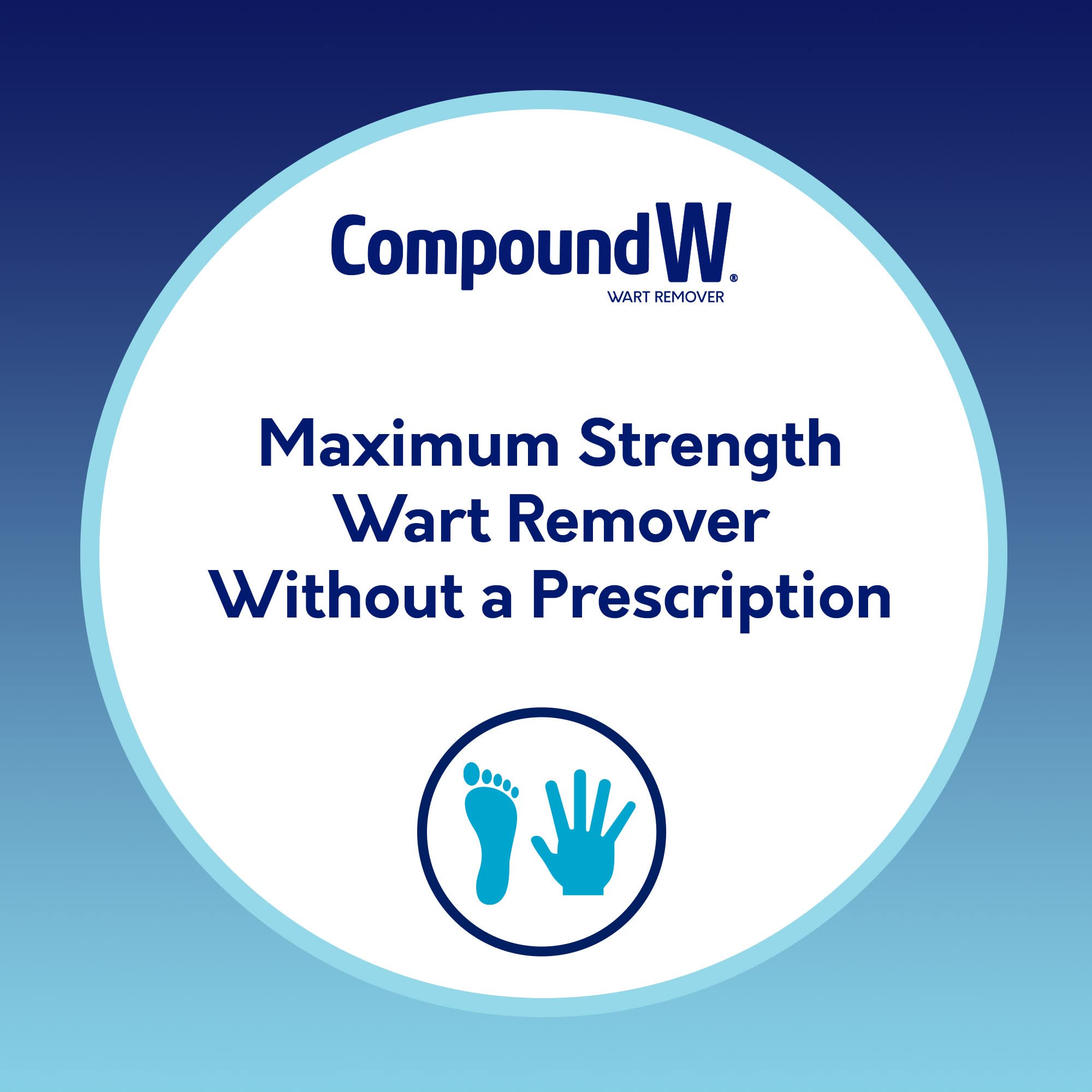 Compound W wart remover gel applied to a wart on skin for targeted care.