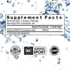 CON-CRET Creatine HCl scoop for precise dosing and convenience