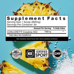 Shaker cup with CON-CRET powder demonstrates quick mix for smooth shakes.
