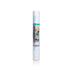 Con-Tact Brand Creative Clear Covering shelf liner showcases wood grain while guarding shelves from dust and spills.