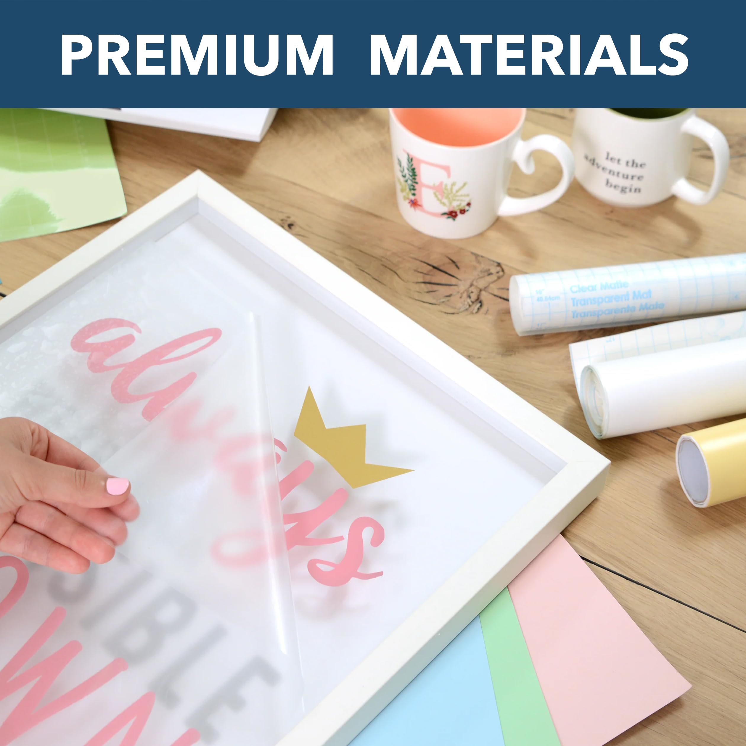 Con-Tact Brand matte finish covering preserves wood grain while guarding surfaces.