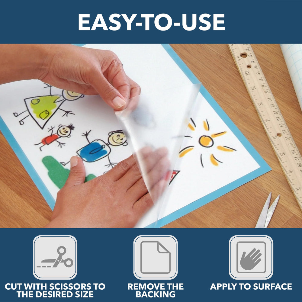 Con-Tact Brand waterproof liner preserves surfaces and resists stains, easy to wipe away.
