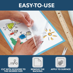 Con-Tact Brand waterproof liner preserves surfaces and resists stains, easy to wipe away.