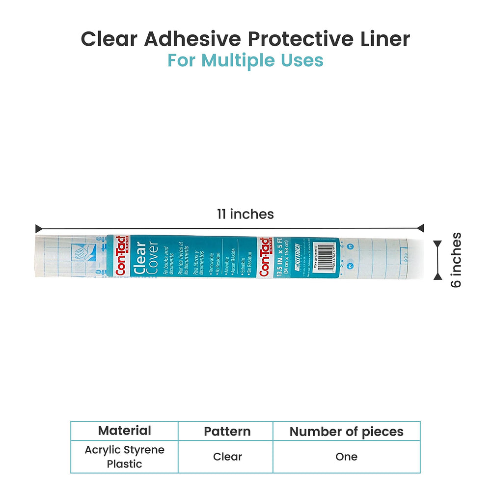 Con-Tact Clear Protective Liner applied to a book cover protects against spills.