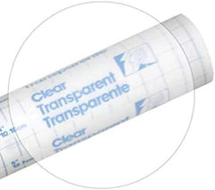 Con-Tact transparent vinyl cover guards hardcover and paperback books against wear.