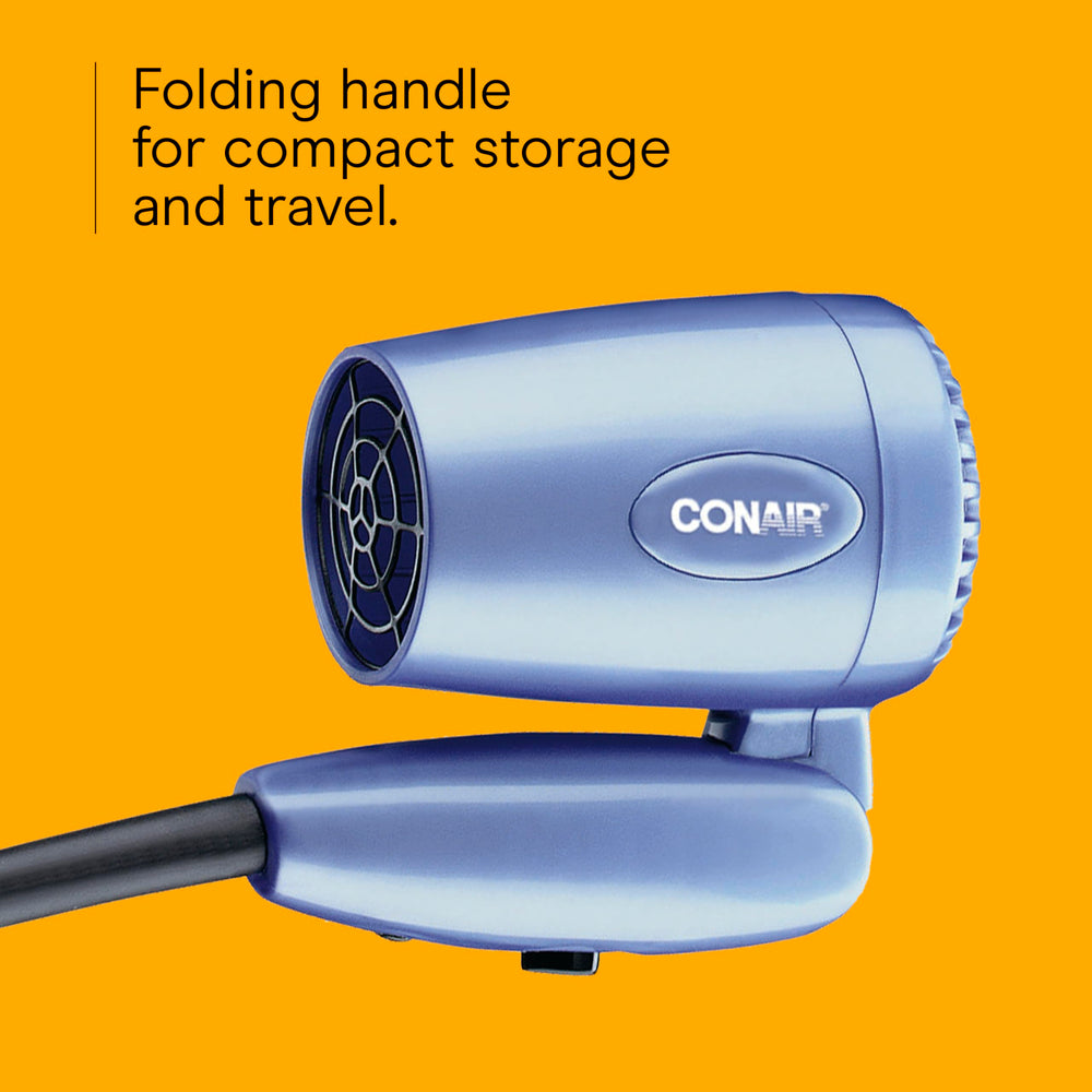 Conair travel dryer provides frizz-free drying for a smooth finish.