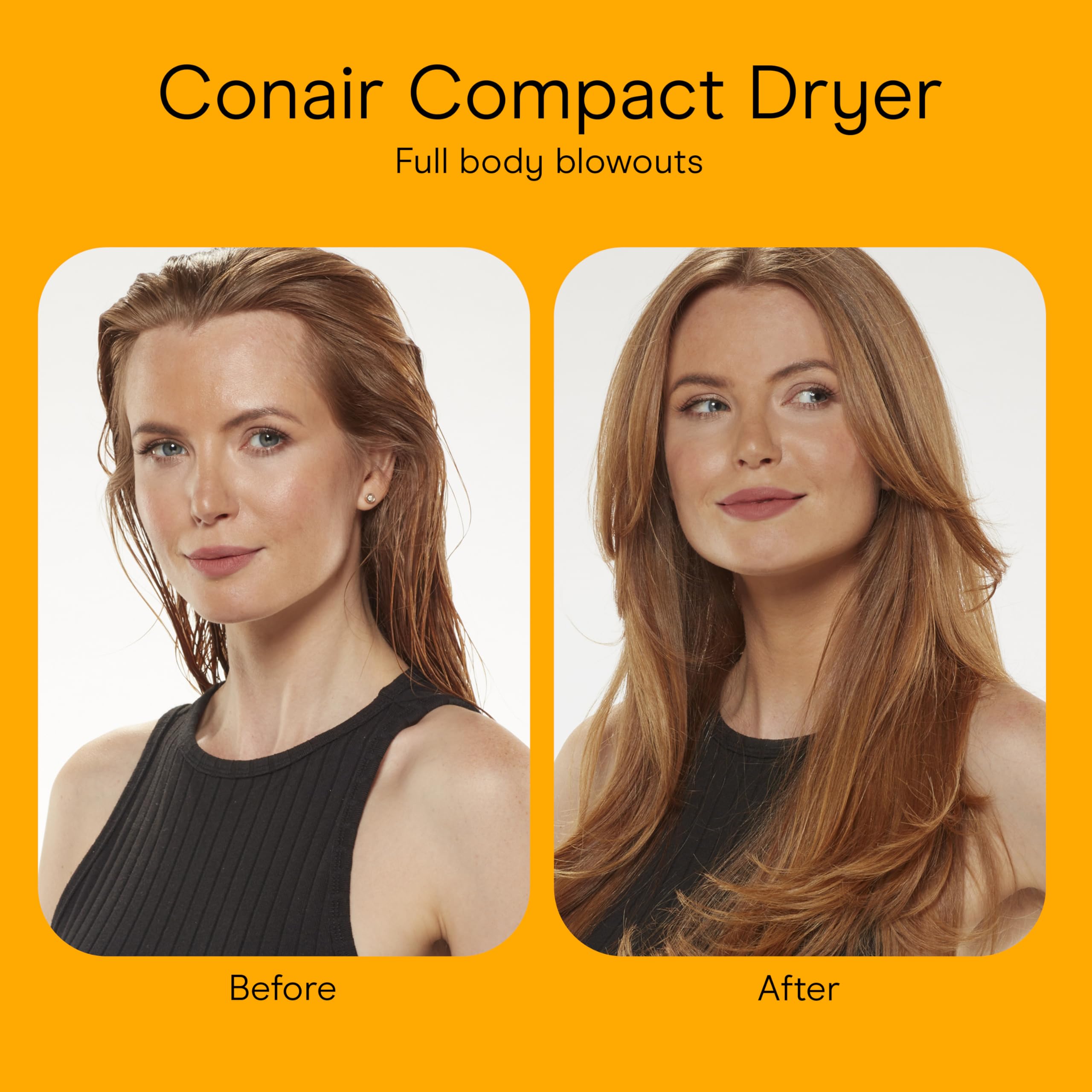 Conair travel dryer ready for quick touch-ups before outings.