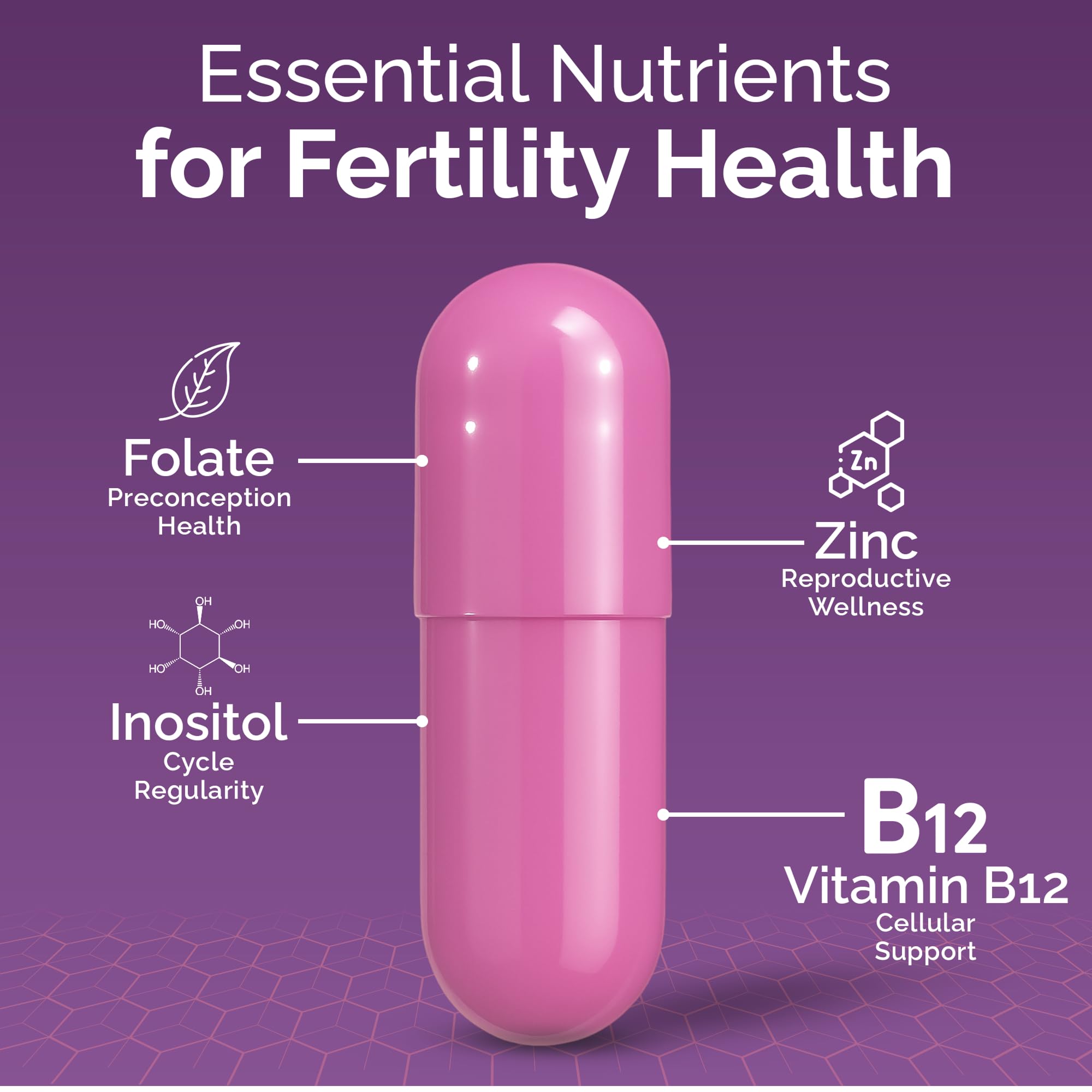 Conceive Plus fertility bottle close-up highlighting prenatal vitamins.