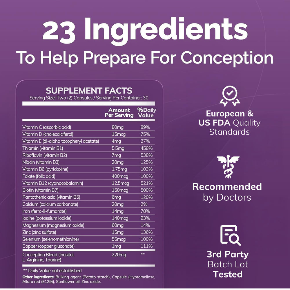 Conceive Plus pills in hand illustrate easy preconception routine.
